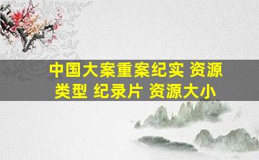 中国大案重案纪实 资源类型 纪录片 资源大小